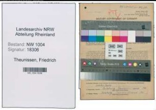 Entnazifizierung Friedrich Theunissen , geb. 22.08.1902 (Postschaffner)