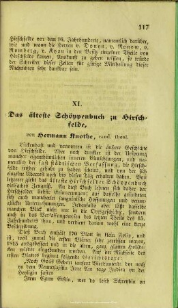 Das älteste Schöppenbuch zu Hirschfelde