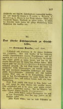 Das älteste Schöppenbuch zu Hirschfelde
