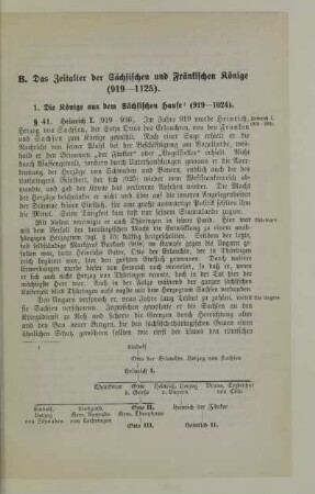 B. Das Zeitalter der Sächsischen und Fränkischen Könige (919-1125)