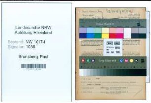 Entnazifizierung Paul Brunsberg , geb. 14.06.1898 (Fleischermeister)