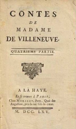 Contes De Madame De Villeneuve, 4