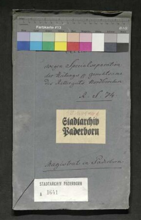 Separation der Hütungsgerechtsame des Rittergutes Nordborchen