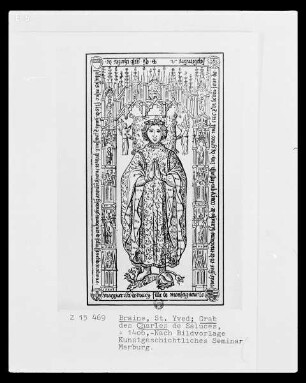 Braine, Saint-Yved, Grab des Charles de Saluces (gestorben 1406)