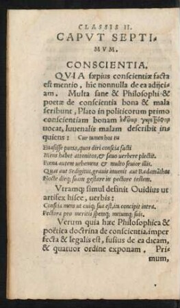 Caput Septimum. Conscientia.