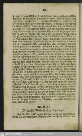 29. Mai. Die grosse Wasserfluth in Thüringen
