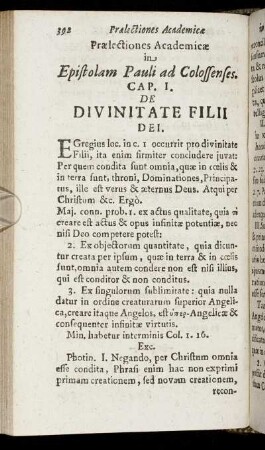 Praelectiones Academicae In Epistolam Pauli ad Colossenses