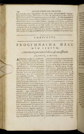 Convictus. Progymnasma Decimum Sextum. - Progymnasma Vicesimum Quartum.
