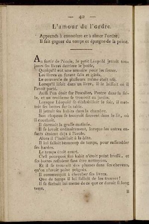 L´amour de l´ordre. = Ordnungsliebe.