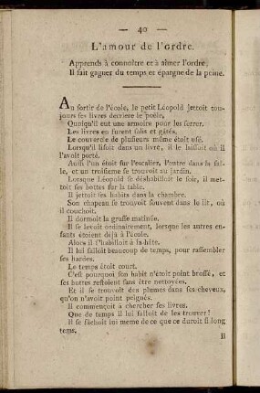 L´amour de l´ordre. = Ordnungsliebe.