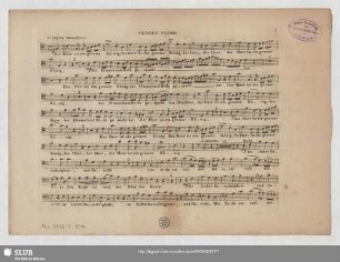 Religiöser Gesang: "Der Herr ist ein grosser König etc." für zwei Tenor- und zwei Bassstimmen, nebst obligater Orgelbegleitung : Op. 7