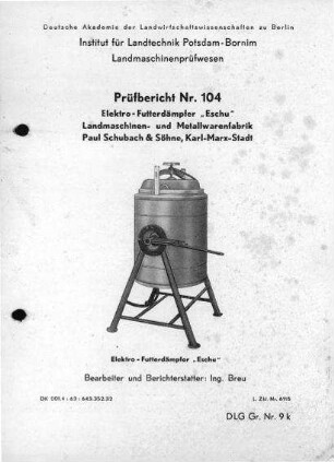 Elektro-Futterdämpfer „Eschu"