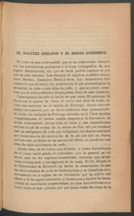 El salitre chileno y el bocio endémico