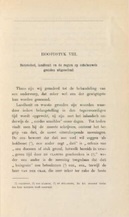 Hoofdstuk VIII. Datistelsel, landbezit en de regten op onbebouwde gronden uitgeoefend