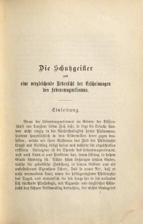 Die Schutzgeister und eine vergleichende Übersicht der Erscheinungen des Lebensmagnetismus