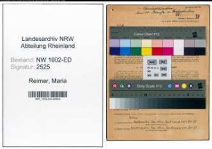 Entnazifizierung Maria Reimer, geb. 19.12.1916 (Lehrerin)