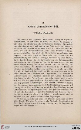 Kleists dramatischer Stil