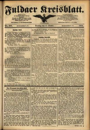 Ausgabe vom Dienstag, den 17. Oktober 1905.