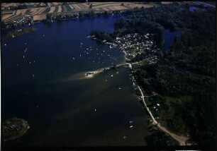 Plittersdorf: Baggersee mit Insel, Goldkanal bei Plittersdorf