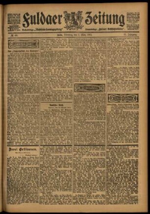 Zweite Ausgabe vom Dienstag, den 01. März 1904.