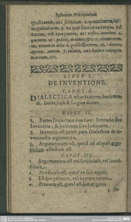 Liber I. De Inventione