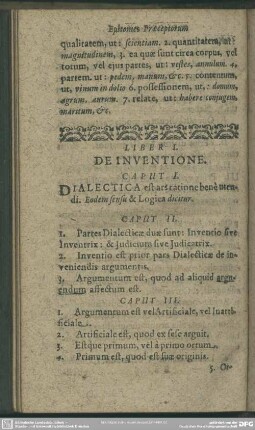 Liber I. De Inventione