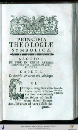Principia Theologicae Symbolicae