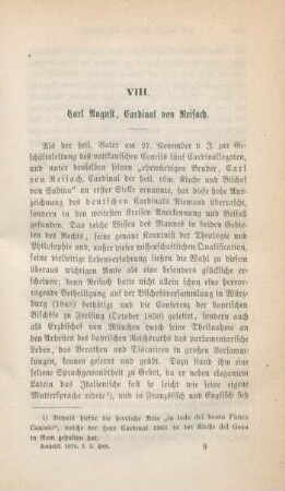 129-150 Carl August, Cardinal von Reisach