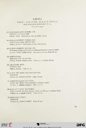 China (Gerät aus Jade, Bergkristall, Rhinozeroshorn u.a.) (Nr.217-232a)