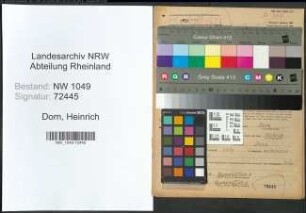 Entnazifizierung Heinrich Dorn , geb. 06.11.1905 (Feuerwehrmann)