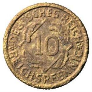 Fundmünze, 10 Reichspfennig, 1925