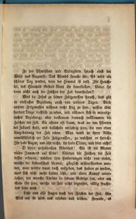 Die Zeichen der Zeit : Predigt, gehalten vor der deutschkatholischen Kirchengemeinde München am 21. Juli 1850