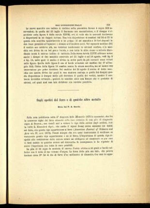 Sugli spettri del ferro e di qualche altro metallo