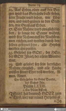 Psalm LXXIII
