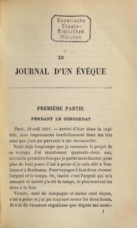Le journal d'un évêque publié par Yves LeQuerdec, 1