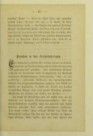 Preußen in den Freiheitskriegen