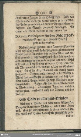 Eine Salbe zu allerhand Brüchen