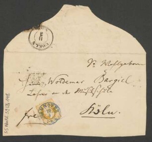 Brief an Woldemar Bargiel : o.D.