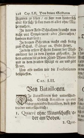 Cap. LII. Von Bataillonen.