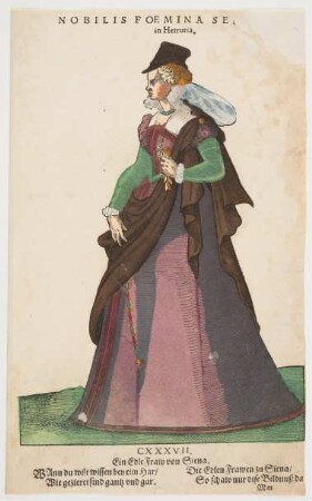 Tracht einer adligen Frau aus Siena