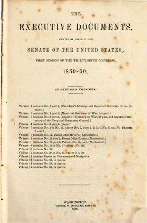 Senate documents. [125,2.] 1859/60 (1860) = Congress 36, Sess. 1