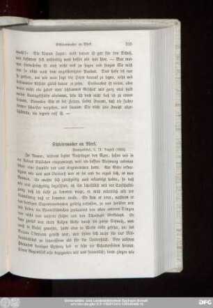 Schleiermacher an Bleek. Franzensbad, d. 11. August [1823].