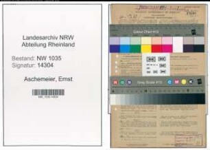 Entnazifizierung Ernst Aschemeier , geb. 26.03.1906 (Steiger)