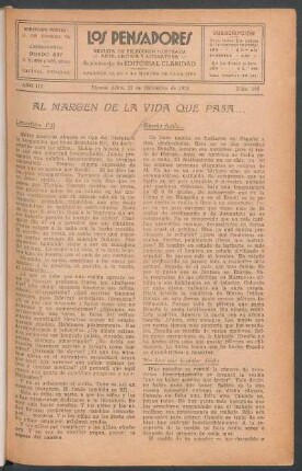 Al margen de la vida que pasa...