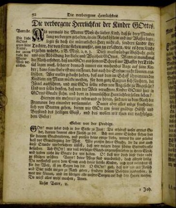 Die verborgene Herrlichkeit der Kinder Gottes.