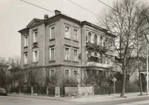 Dresden-Neustadt, Bautzner Straße 141 / Ecke Louis-Braille-Straße. Villa (1866). Eckansicht