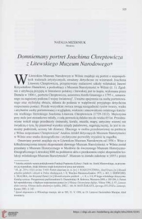 66: Domniemany portret Joachima Chreptowicza z Litewskiego Muzeum Narodowego