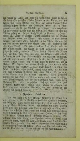 Pyrrhus. Fabricius