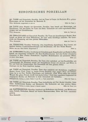 Europäisches Porzellan (Nr. 491-511)