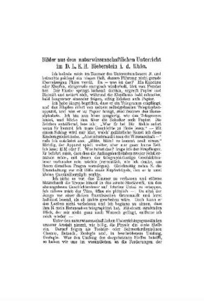 Bilder aus dem naturwissenschaftlichen Unterricht im D.L.E.H. Bieberstein i. d. Rhön